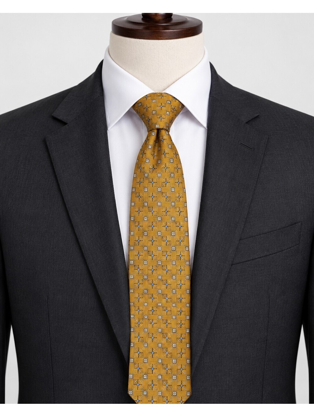 Robert Talbott Best Class Nordstrom Silk Tie Italy Gold Blue